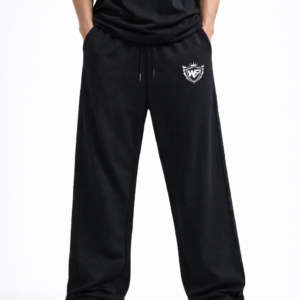 Premium Relaxed-Fit Track Pants – Black